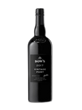 Bottle of Dow's Vintage Port 2017, a rich and aged port wine in a 75cl bottle, with a deep, dark color and elegant label.